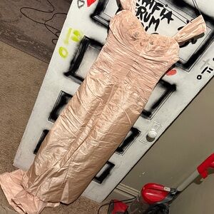 Strapless Blush Evening Dress